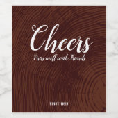 ワインラベル木目ヒバ ワインラベル (シングルラベル)