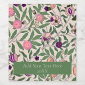 ワインラベル：ウィリアム・モリス：ザクロ ワインラベル (シングルラベル)