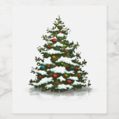 ワインラベル：クリスマスツリー ワインラベル (シングルラベル)