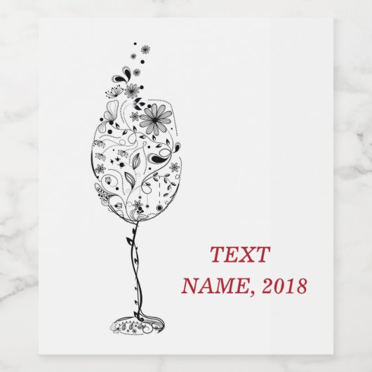 ワインラベル – フローラ (シングルラベル)