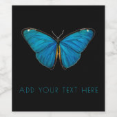 ワインラベル：ブルーバタフライ ワインラベル (シングルラベル)