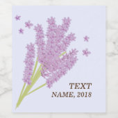 ワインラベル – ラベンダー、紫、花、フローラ (シングルラベル)