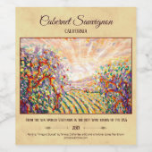 ワインラベル「ヴィネヤードサンセット」 ワインラベル (シングルラベル)