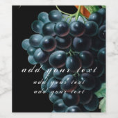 ワインラベル： 「ヴィンテージブドウ」カスタマイズ ワインラベル (シングルラベル)