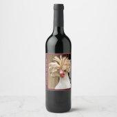 ワインラベル（3.5インチx 4インチ）のチキンクラッキング時間 ワインラベル (正面)