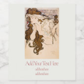 ワインラベル： ALPHONS MARIAミュシャ:サロンデセント ワインラベル (シングルラベル)