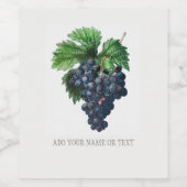 ワインラベル： REDOUTEカスタマイズ可能：黒ブドウ ワインラベル (シングルラベル)