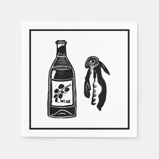 ワインリノカットカクテルパーティーナプキンス スタンダードカクテルナプキン (正面)