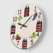 ワインリマインダー時計 ラージ壁時計 (傾斜)