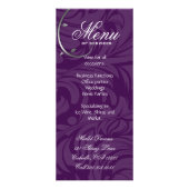 ワインリーフスワールつる植物パープルシルバー ラックカード (裏面)