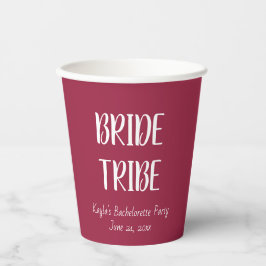 ワインレシンプルッド結婚カラー花嫁 紙コップ