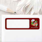 ワインレッドかわいいメリークリスマスチリアドレ空白のス ラベル (インサイチュ)