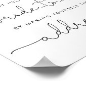 ワインレッドが忙しい花嫁を助ける 封筒に宛名を書く ポスター (角)