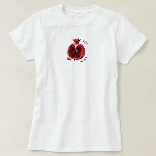 ワインレッドざくろ美意識フレッシュサマー Tシャツ (デザイン正面)