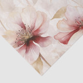 ワインレッドとクリームの花を飾ったブライダルシャワー 薄葉紙 (詳細)