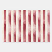 ワインレッドとクリーム色の春の花のブライズシャワー ラッピングペーパーシート (正面2)