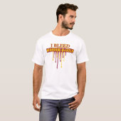 ワインレッドとゴールドに染まる Tシャツ (正面フル)