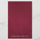 ワインレッドとネイビーのワインチェック ブライダルシャワー ビンゴ (裏面)