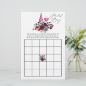 ワインレッドとネイビーのワイン試飲 ブライダルシャワー ビンゴ (スタンド正面)