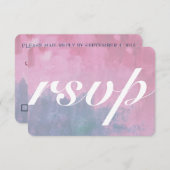 ワインレッドとネイビーの結婚式出欠確認カード（食事オプション付き） 出欠カード (正面/裏面)