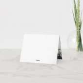 ワインレッドとネイビーの花柄 - 感謝カード (裏面)