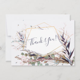 ワインレッドとピンクの野生の花の感謝カード