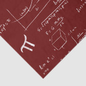 ワインレッドとホワイトの数学の公式 グラフィックス 薄葉紙 (詳細)