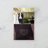 ワインレッドとローズゴールドの豪華な結婚式のお礼カード サンキューカード (内部)