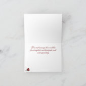 ワインレッドと白いバラのウェディングギフト ありがとう サンキューカード (内部)