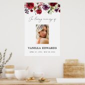 ワインレッドのお別れの会看板、写真看板 ポスター (キッチン)