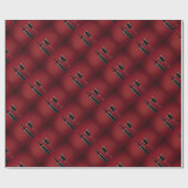 ワインレッドのガラスビン ラッピングペーパー (フラット)