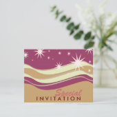 ワインレッドのデザートスターズ特別招待状 招待状 (スタンド正面)