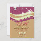 ワインレッドのデザートスターズ特別招待状 招待状 (裏面)