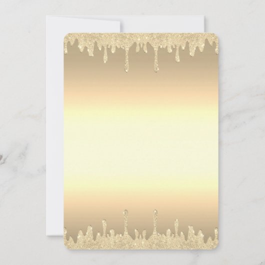 ワインレッドのドレス、グリッターが滴るゴールドのキンセアニエラ 招待状