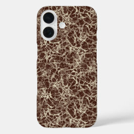 ワインレッドのニューロンネットワーク - シームレスパターン iPhone 16ケース