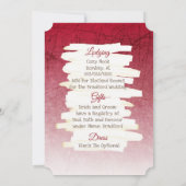 ワインレッドのバラの結婚式招待状 招待状 (裏面)