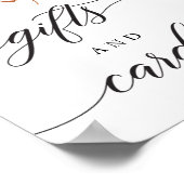 ワインレッドのマルサラ　ギフトとカードのサイン ポスター (角)