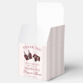 ワインレッドのレースの下着シャワー ブライダル デザート フェイバーボックス (オープン)