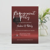 ワインレッドのワインが赤ワイン試飲パーティーで 招待状 (スタンド正面)