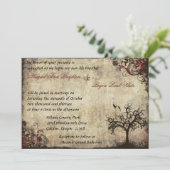 ワインレッドのヴィンテージ ニューライフ ウェディング招待状 招待状 (スタンド正面)