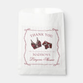 ワインレッドの下着シャワーバチェロレッテデザート フェイバーバッグ (正面)