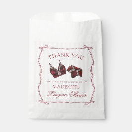 ワインレッドの下着シャワーバチェロレッテデザート フェイバーバッグ