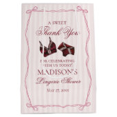 ワインレッドの下着シャワーバチェロレッテパーティーのお土産 ミディアムペーパーバッグ (裏面)