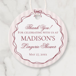 ワインレッドの下着シャワー ブラコン パーティー フェイバータグ