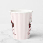 ワインレッドの下着パーティー ブライズメイド用パンティー 紙コップ (左)