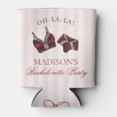 ワインレッドの下着 バチェロレッテパーティーのお土産 缶クーラー (正面)