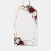 ワインレッドの優しい花束　感謝を込めて ギフトタグ (裏面)