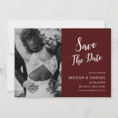 ワインレッドの写真 | 結婚式の招待状（Save the Date） 招待状 (正面)
