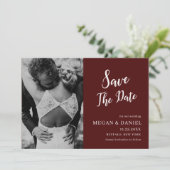 ワインレッドの写真 | 結婚式の招待状（Save the Date） 招待状 (スタンド正面)