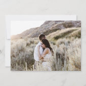 ワインレッドの小さな結婚式写真 ダウンサイズした結婚式 案内状 (裏面)